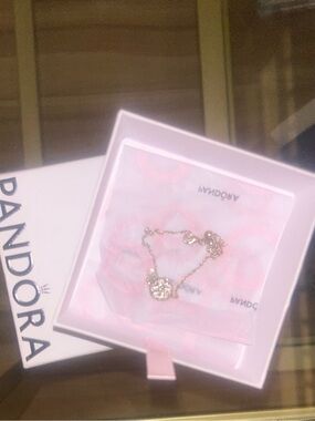 Out of stock/discontinued Pandora Silver 925 Family Tree Slider Bracelet